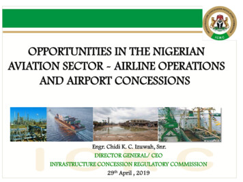 Opportunities In The Nigerian Aviation Sector - Airline Operations And .