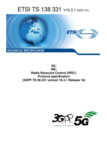 TS 138 331 - V16.3.1 - 5G; NR; Radio Resource Control (RRC . - ETSI