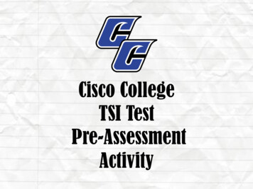 TSI Test Pre-Assessment Activity - Cisco College