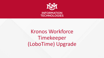 Kronos Workforce Timekeeper (LoboTime) Upgrade