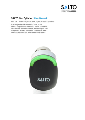 SALTO Neo Cylinder User Manual