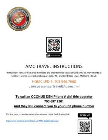 Amc TRAVEL Instructions