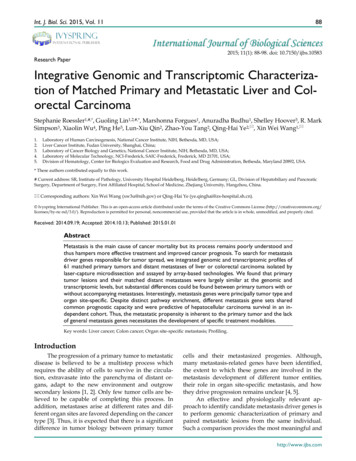 Research Paper Integrative Genomic And Transcriptomic . - Ijbs