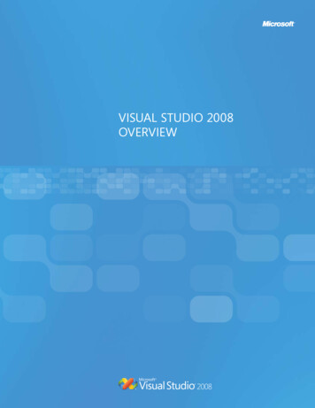 Visual Studio 2008 OVERViEW - .microsoft 
