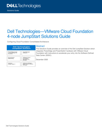 Dell Technologies—VMware Cloud Foundation 4-node JumpStart Solutions Guide
