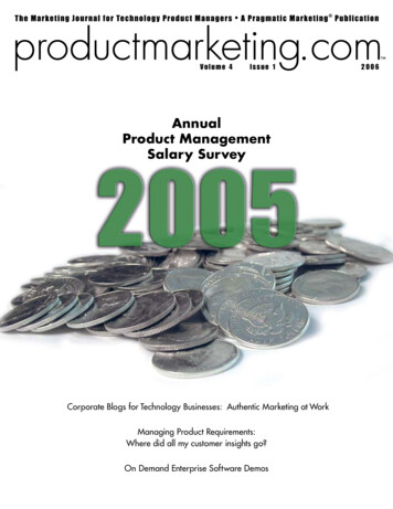 Annual Product Management Salary Survey - Pragmatic Institute