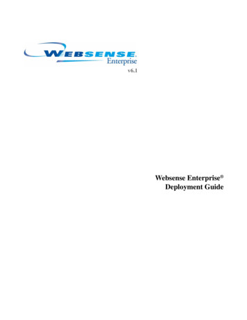 Websense Enterprise Deployment Guide