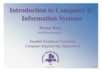 Introduction To Computer & Information Systems - Anasayfa