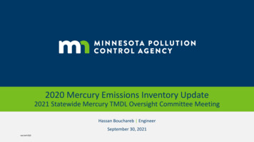 2020 Mercury TMDL Emissions Inventory Update