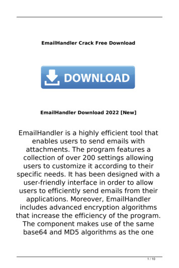 EmailHandler Crack Free 