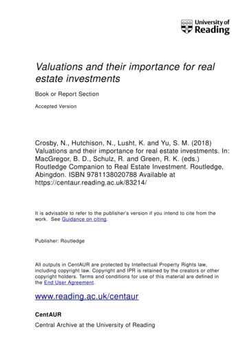 Valuations And Their Importance For Real Estate Investments