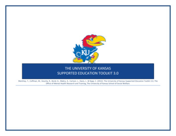 The University Of Kansas Supported Education Toolkit 3