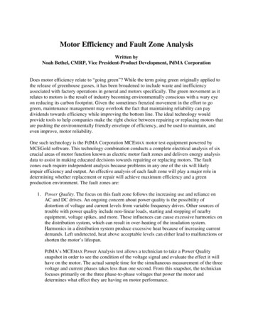 Motor Efficiency And Fault Zone Analysis - Plant Services