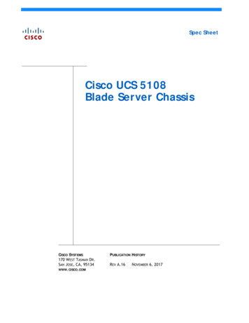 Cisco UCS 5108 Blade Server Chassis Spec Sheet - Etilize