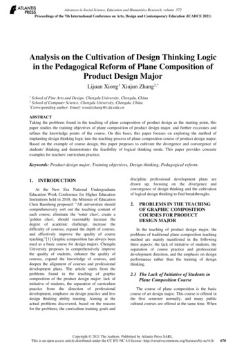 Analysis On The Cultivation Of Design Thinking Logic In The Pedagogical .