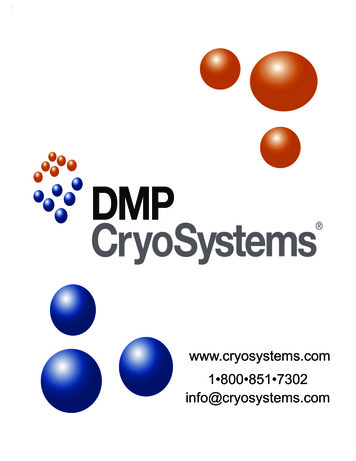 Cryosystems 1 800 851 7302 Info@cryosystems