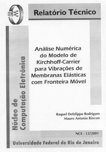 Análise Numérica Do Modelo De Kirchhoff-Carrier - UFRJ