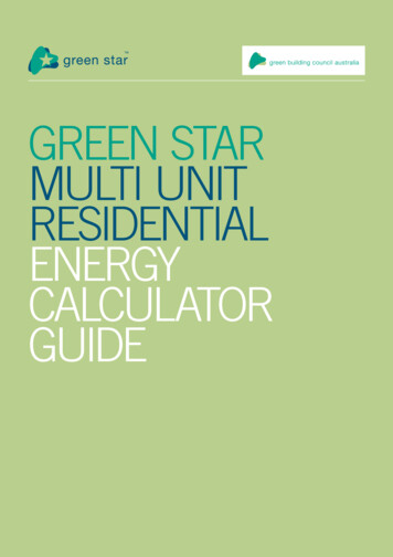 Green Star Multi Unit ReSidential EnerGy CalCulator Guide - Solaripedia