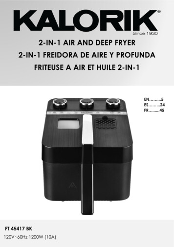 2-in-1 Air And Deep Fryer 2-in-1 Freidora De Aire Y Profunda Friteuse A .