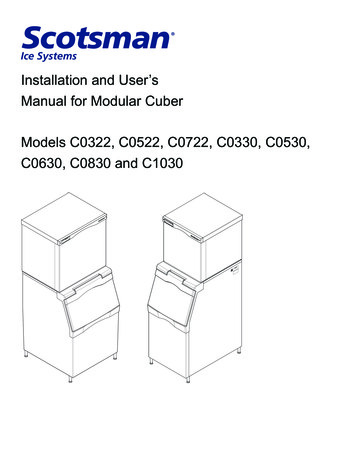 Installation And User's Manual For Modular Cuber Models C0322, C0522 .