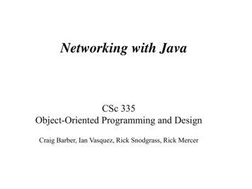Networking With Java - University Of Arizona
