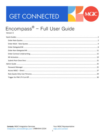 Encompass - Full User Guide - MGIC