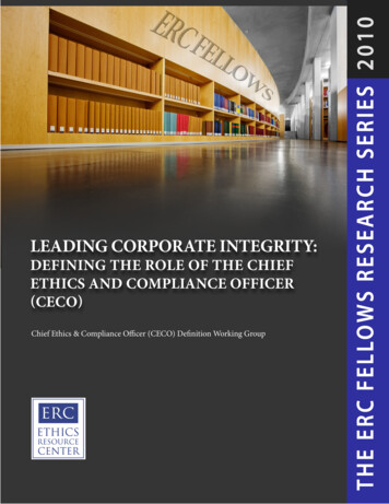 Leading Corporate Integrity - Ethics & Compliance Initiative