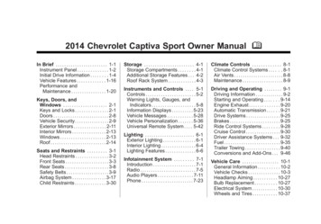 2014 Chevrolet Captiva Sport Owner Manual M - GM