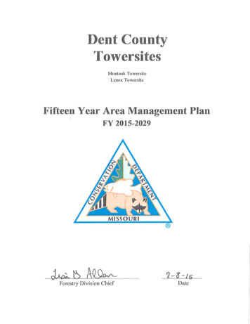 2015 Dent County Towersites Management Plan - Mdc.mo.gov