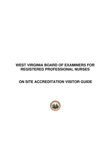 West Virginia Board Of Examiners For Registered Professional Nurses On .
