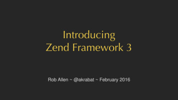 Introducing Zend Framework 3 - Akrabat 