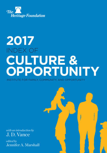 INDEX OF CULTURE - The Heritage Foundation