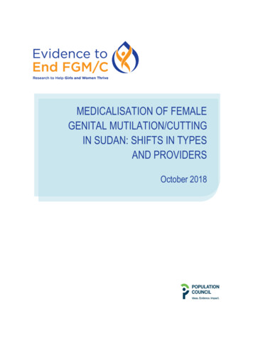 Medicalisation Of Female Genital Mutilation/Cutting In Sudan: Shift In .