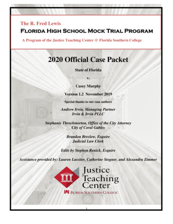 2020 Official Case Packet - Florida Southern College