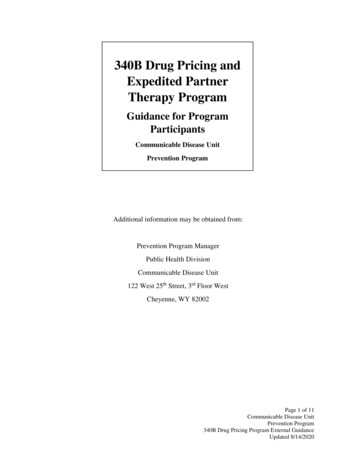340B Drug Pricing And Expedited Partner Therapy Program
