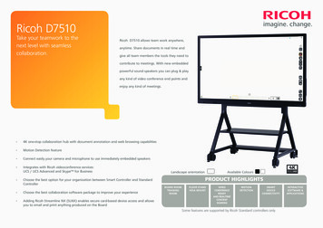 Ricoh Collaboration Board Data Sheet 7510 030820