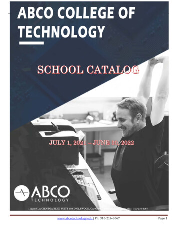 Abco College Of Technology School Catalog 2022