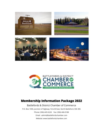 Membership Information Package 2022 - Battlefordschamber 