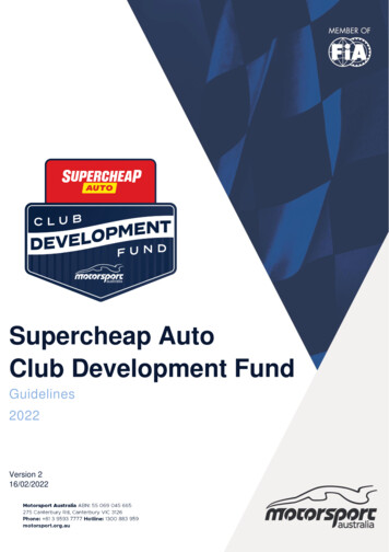 Supercheap Auto Club Development Fund - Motorsport Australia
