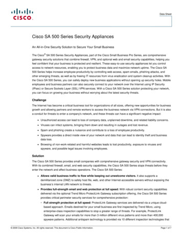 Cisco SA 500 Series Security Appliances - Senetic.no