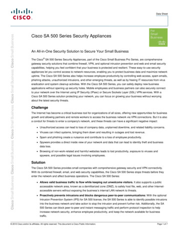 Cisco SA 500 Series Security Appliances - Senetic.es