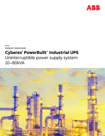 PRODUCT BROCHURE Cyberex PowerBuilt Industrial UPS Uninterruptible .