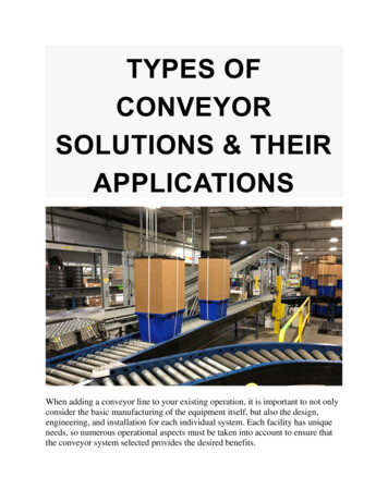 Types Of Conveyor Solutions & Their Applications