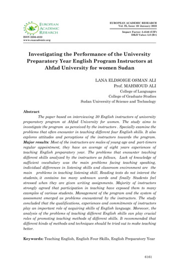 Investigating The Performance Of The University Preparatory Year .
