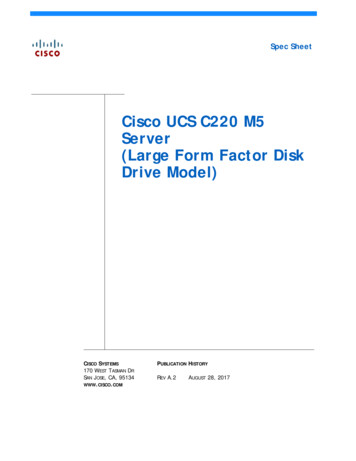 Cisco UCS C220 M5 Server (Large Form Factor Disk Drive Model)