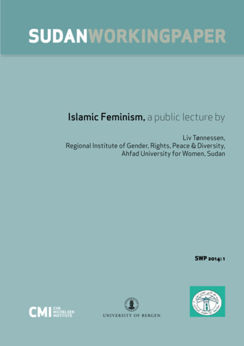 Islamic Feminism, A Public Lecture By - Chr. Michelsen Institute