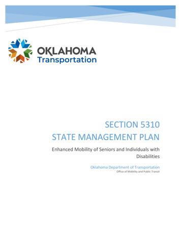 Section 5310 State Management Plan - Oklahoma