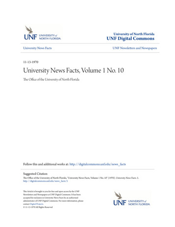 University News Facts, Volume 1 No. 10