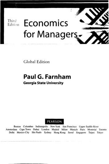 Third Ed» LOli Economics For Manager Global Edition Paul G. Farnham - GBV