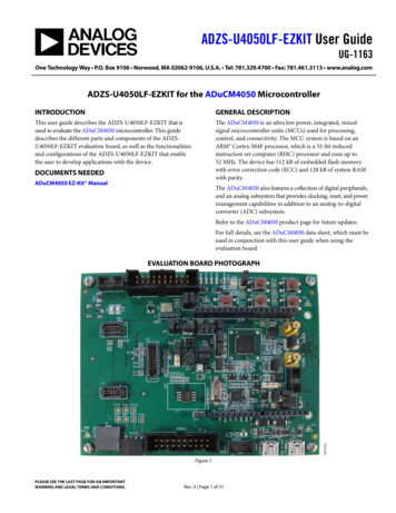 ADZS-U4050LF-EZKIT User Guide - Analog Devices